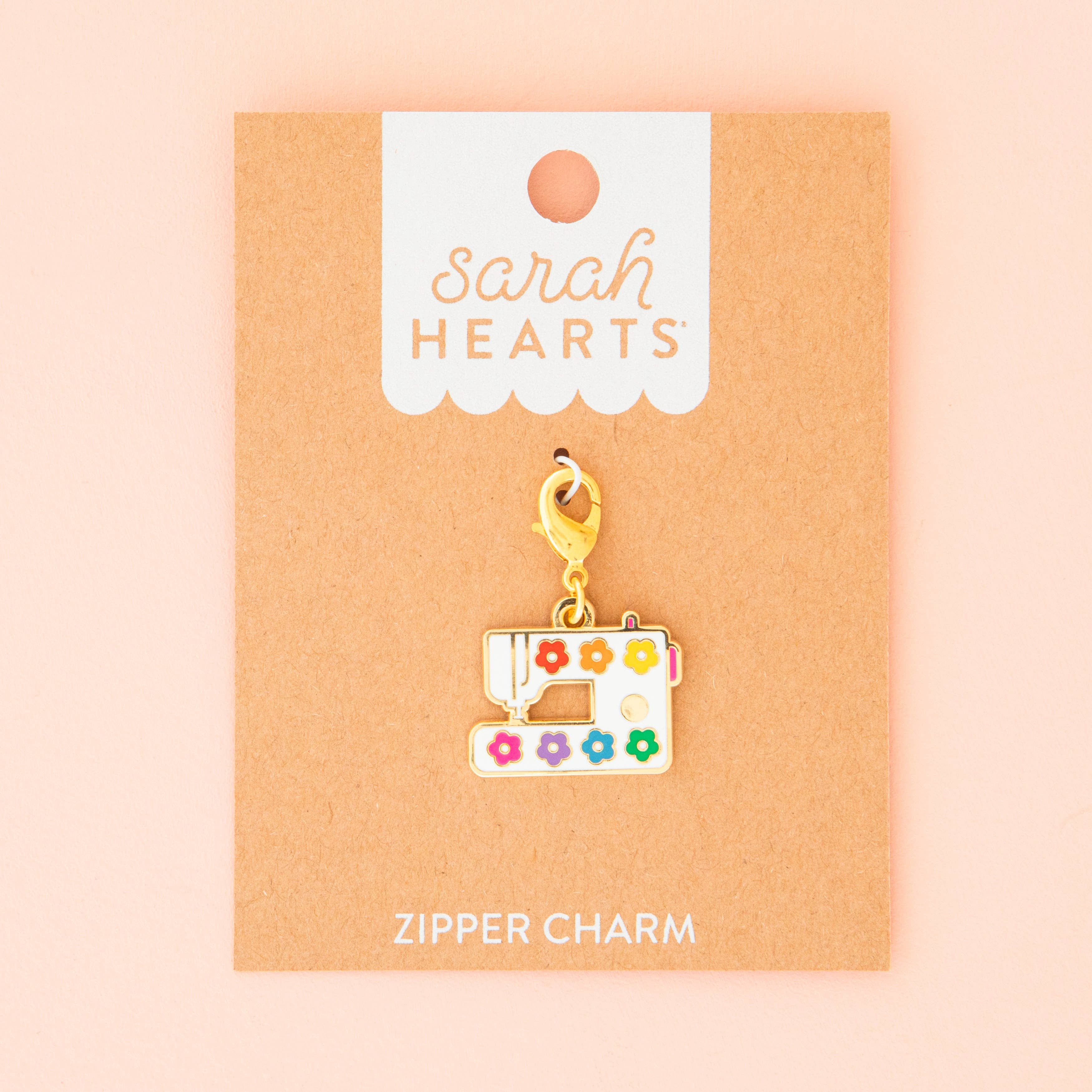 Sarah Hearts - Sewing Machine Removable Zipper Charm