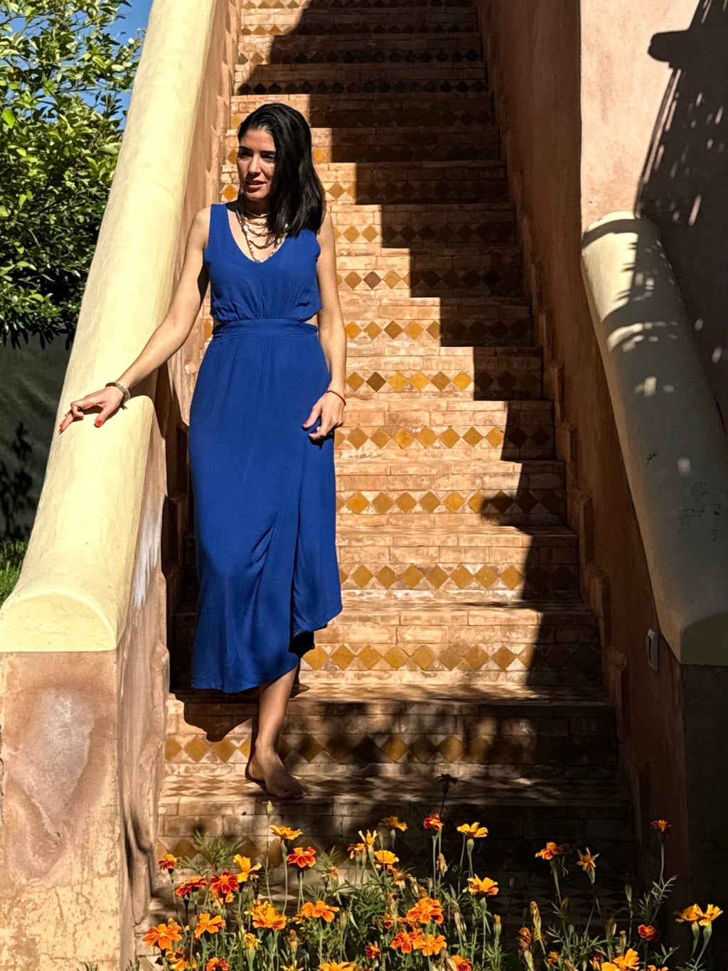 Viscose Crepe Fabric – Klein Blue | My Dress Made