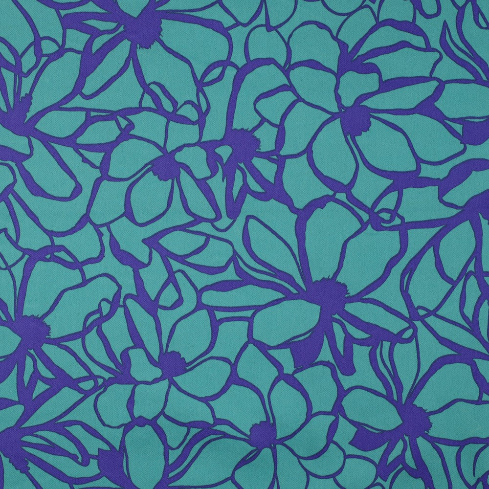 Cotton Satin Fabric – Magnolia Print – Nerida Hansen