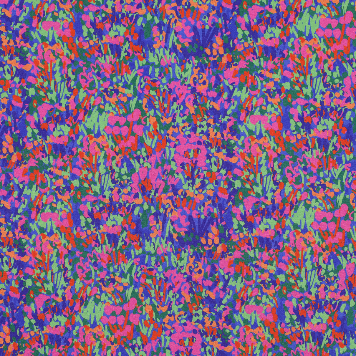 LENZING™ ECOVERO™ Viscose Fabric – Digital Colourful Garden Light Blue– Nerida Hansen