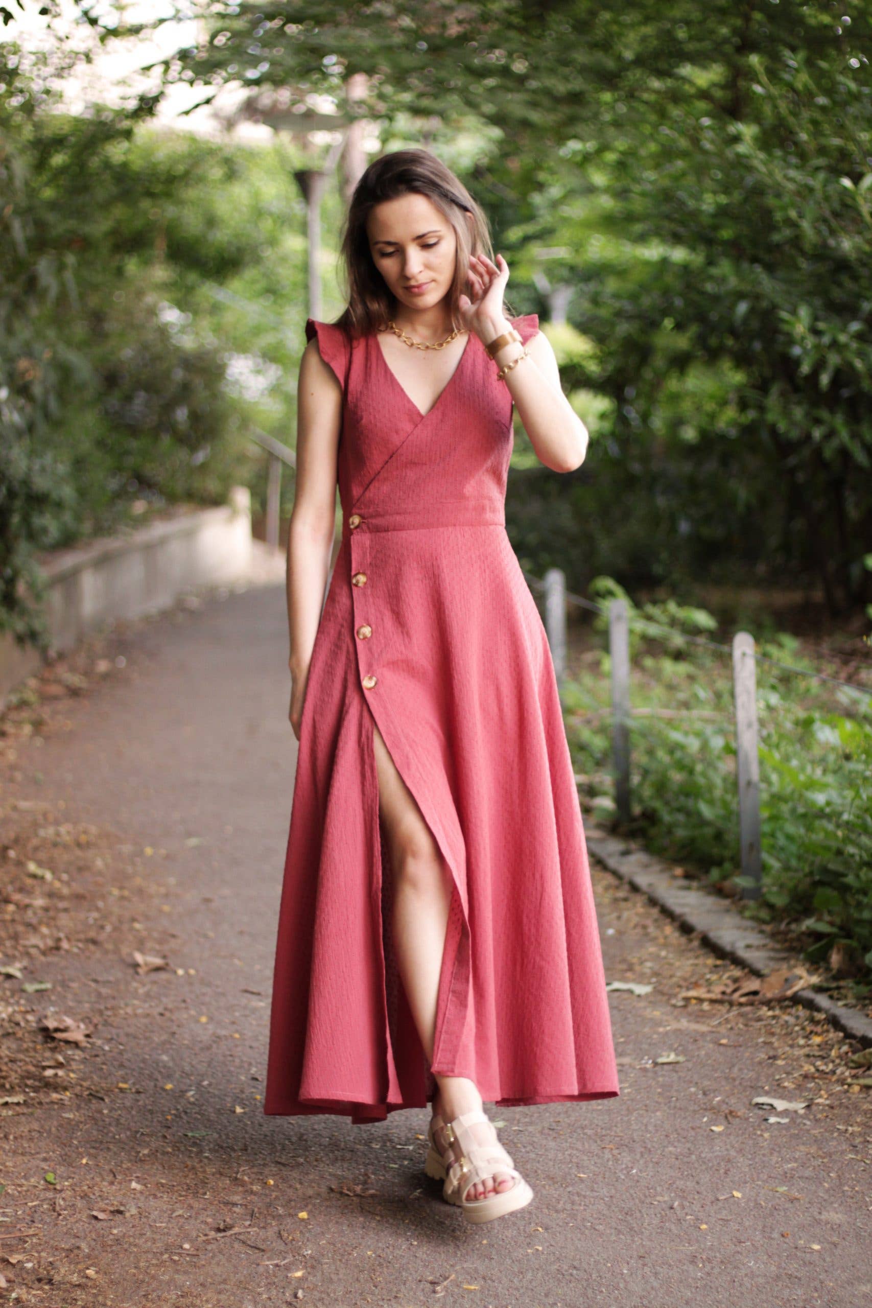 Cha' coud - Alix dress printed pattern (English)