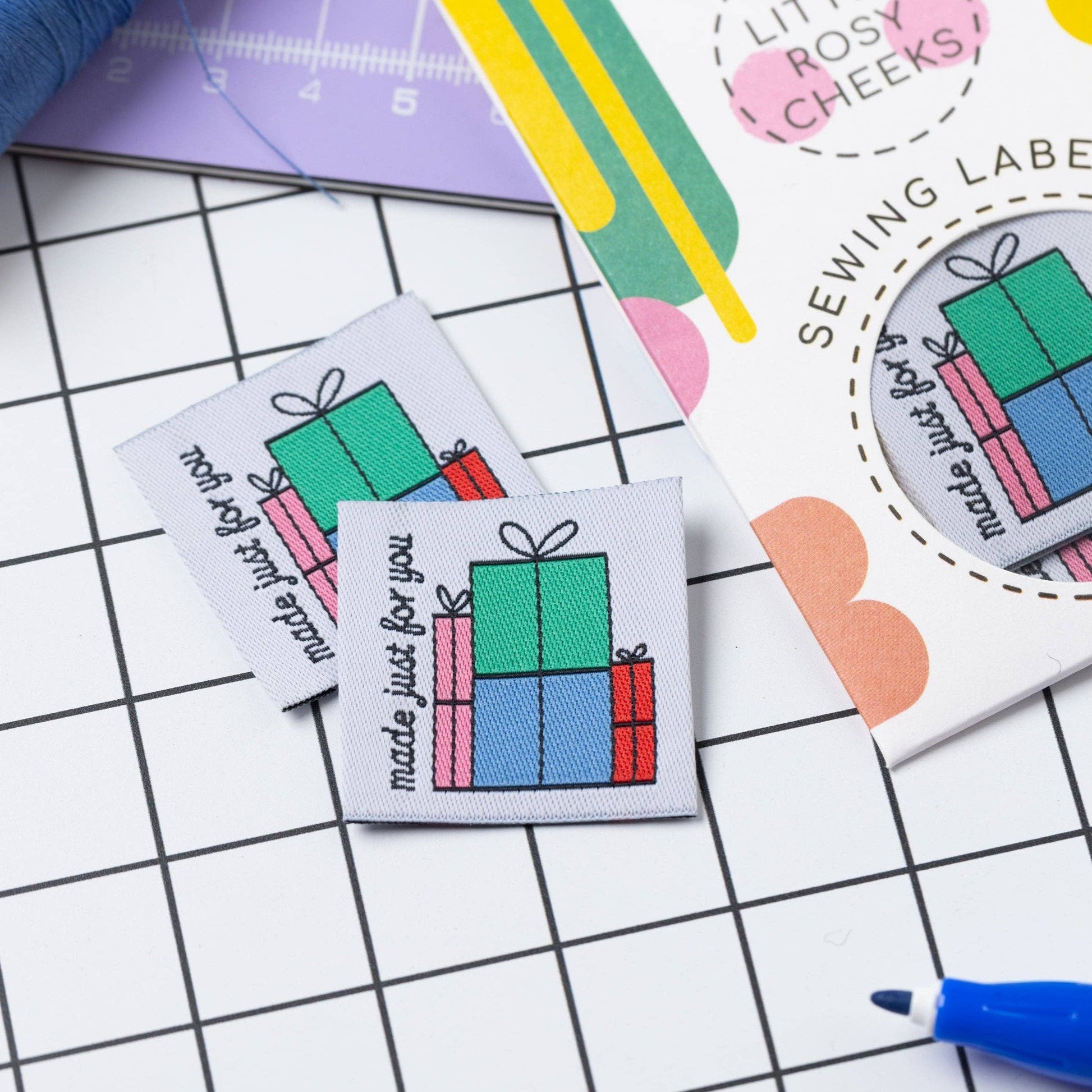 Little Rosy Cheeks “Just For You” Sewing Labels – Woven Tags (6 per Pack)