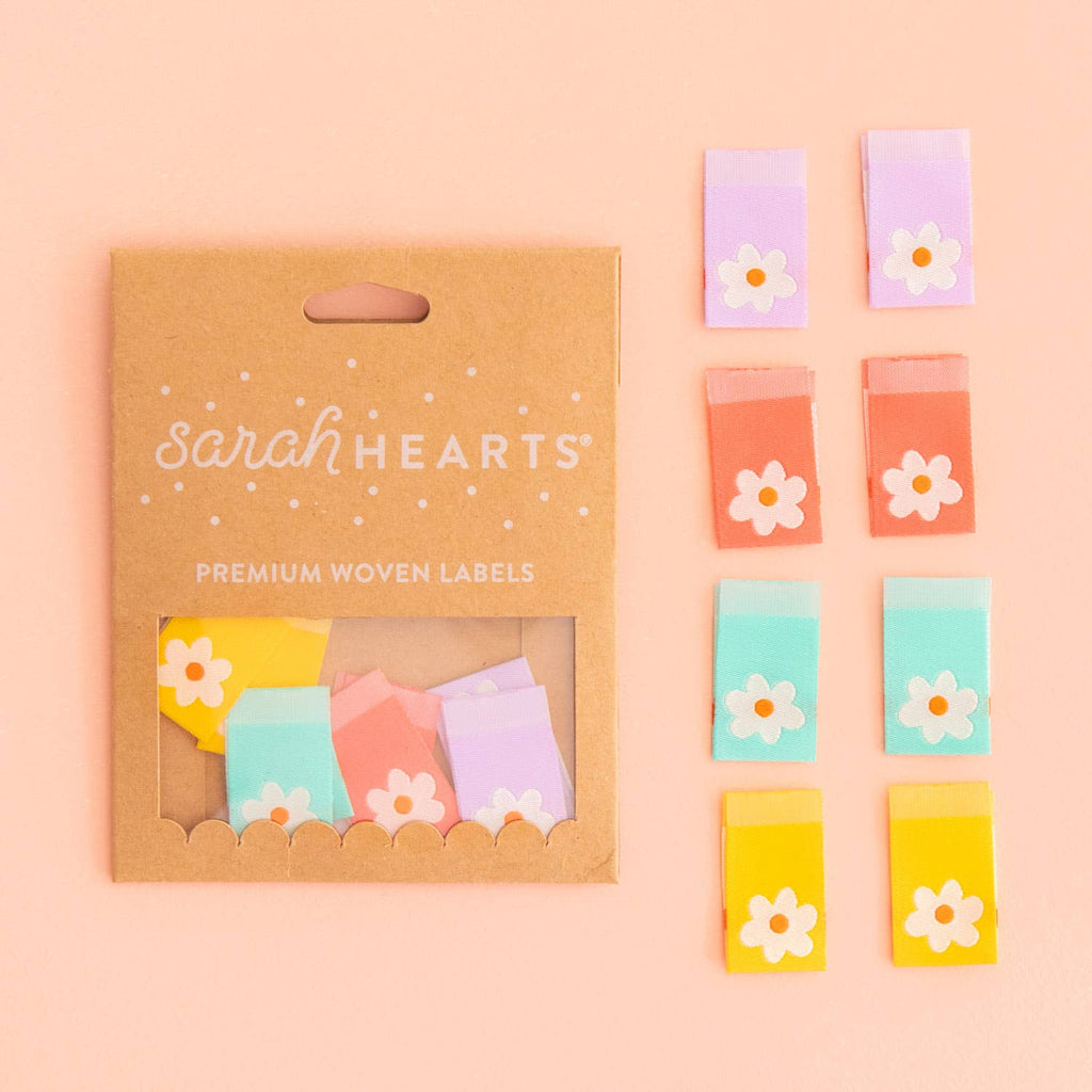 Sarah Hearts - Daisy Tag Multipack Woven Labels