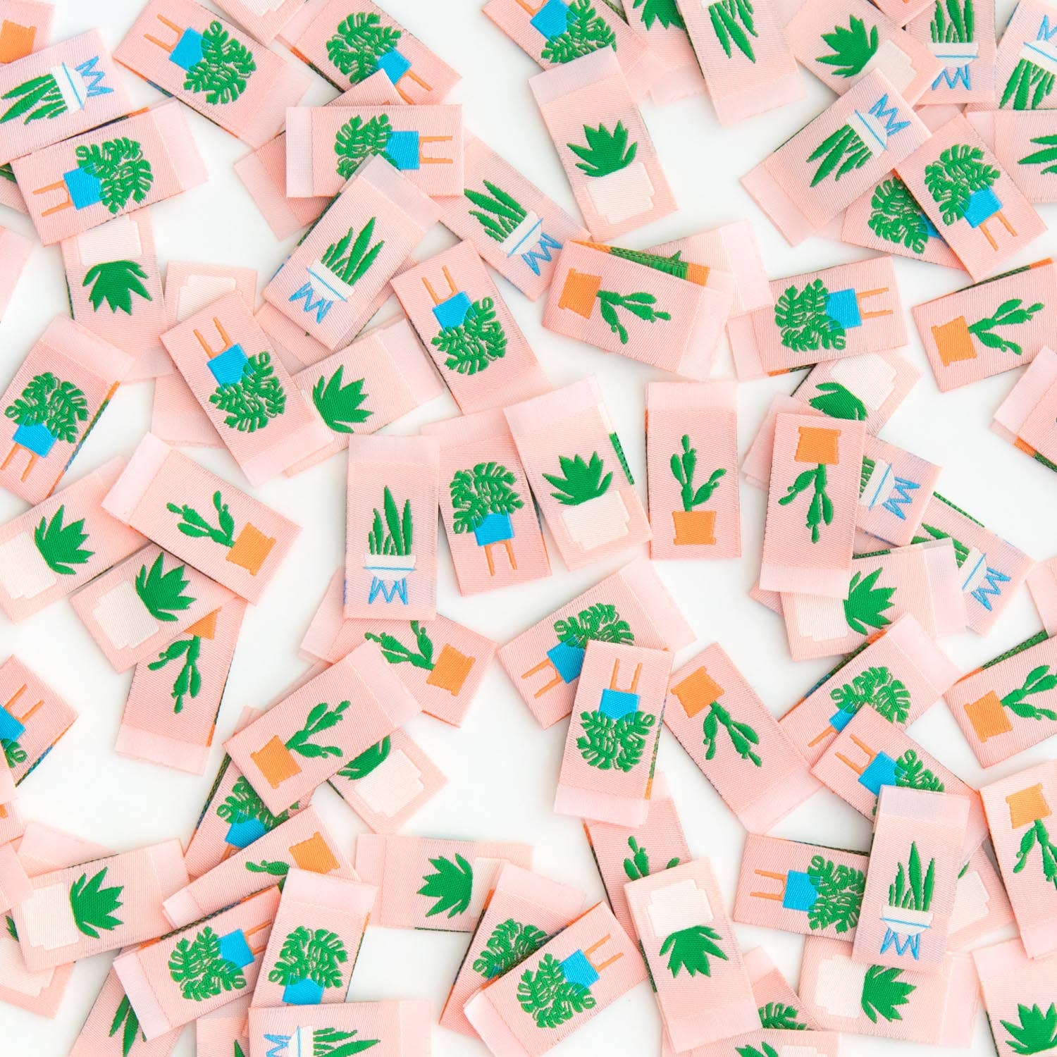 Sarah Hearts - Houseplants - Multipack Woven Sewing Labels