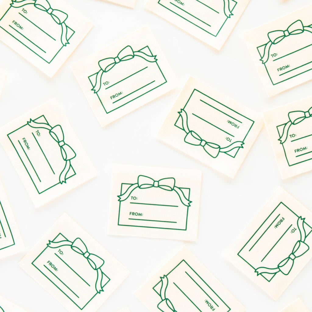 Sarah Hearts - To: From: Gift Organic Cotton Write In Sewing Labels