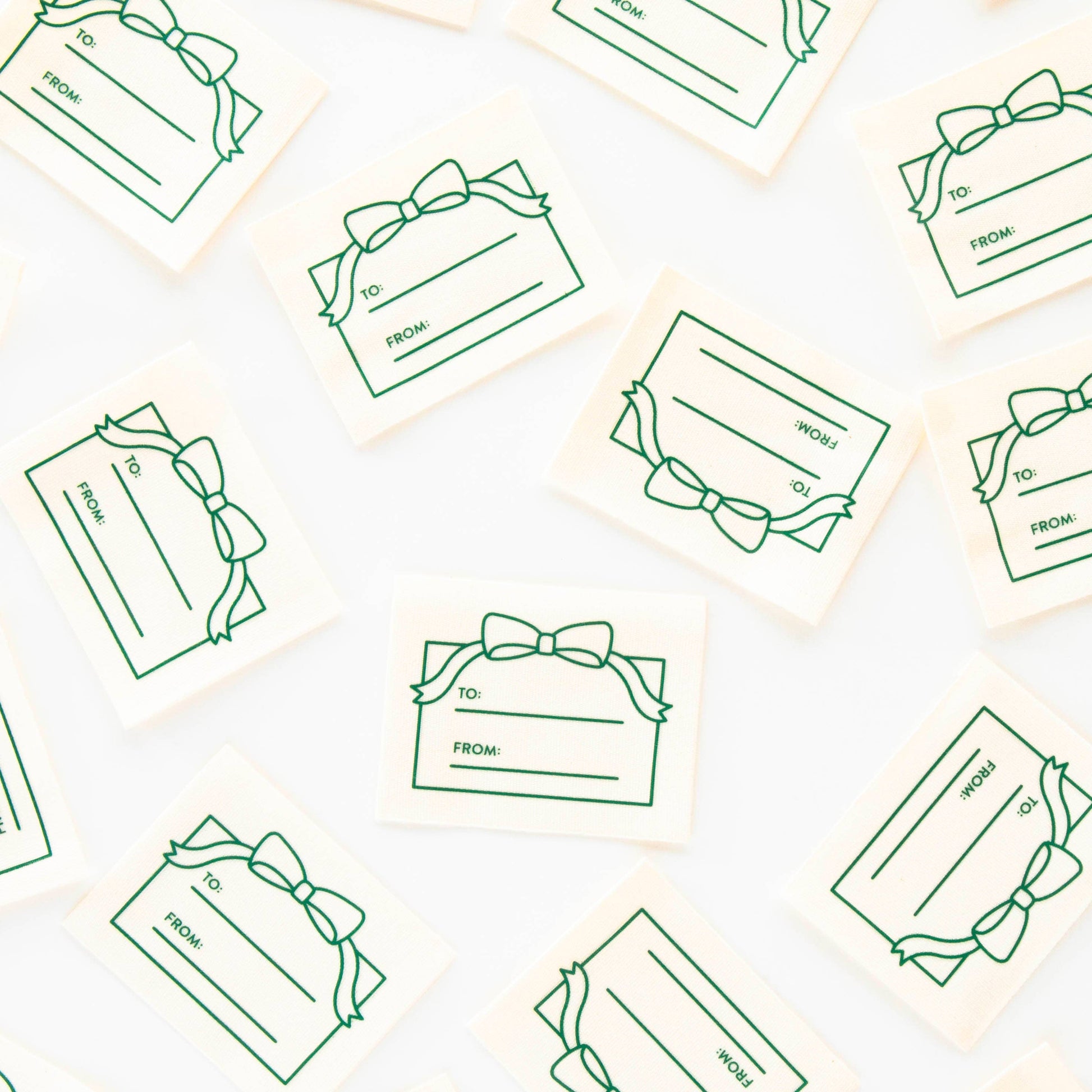 Sarah Hearts - To: From: Gift Organic Cotton Write In Sewing Labels