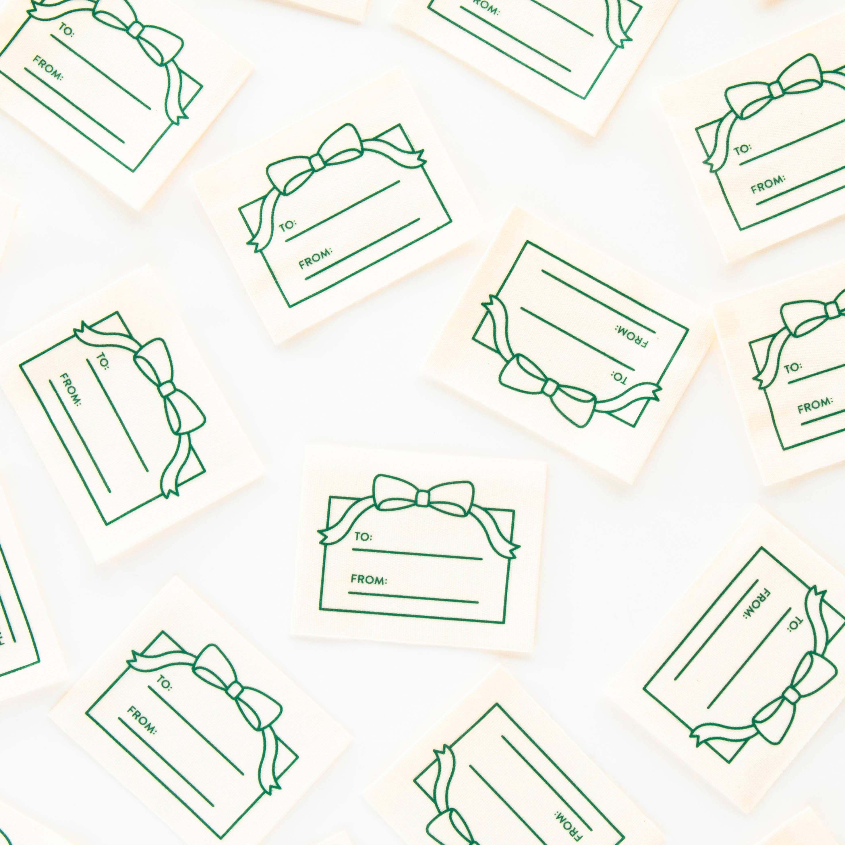 Sarah Hearts - To: From: Gift Organic Cotton Write In Sewing Labels
