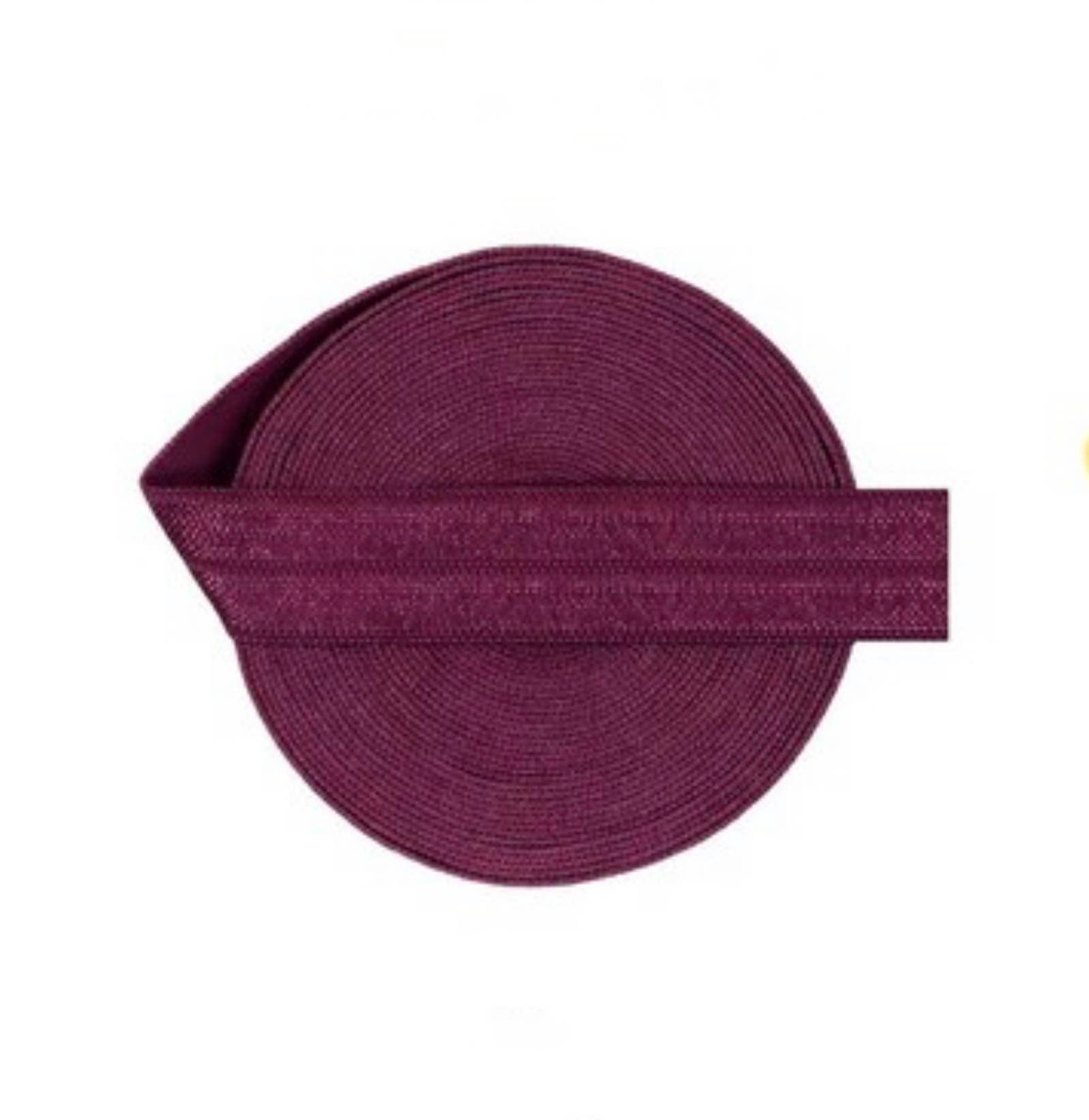Brown  fold over elastic, wine  elastic for headbands: By yard