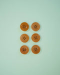 Caramel 3/4 inch corozo nut buttons, set of 6