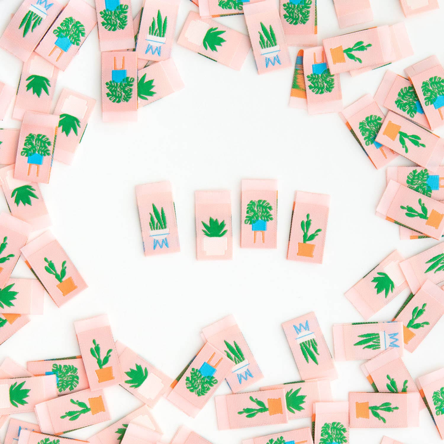 Sarah Hearts - Houseplants - Multipack Woven Sewing Labels