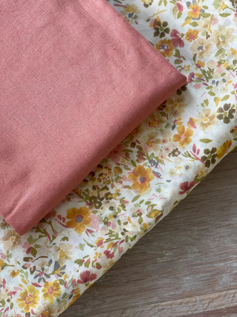 Raw Cotton Linen Canvas Fabric – Terracotta – Atelier 27