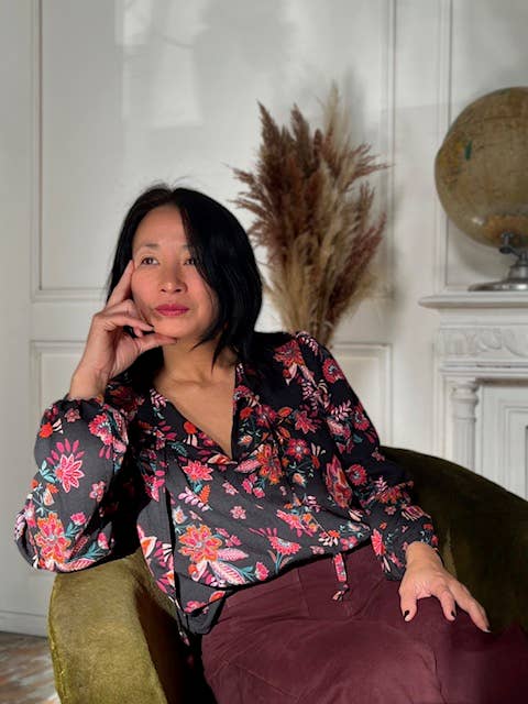 Slub Viscose Fabric – Kalya Indian Floral Black – My Dress Made