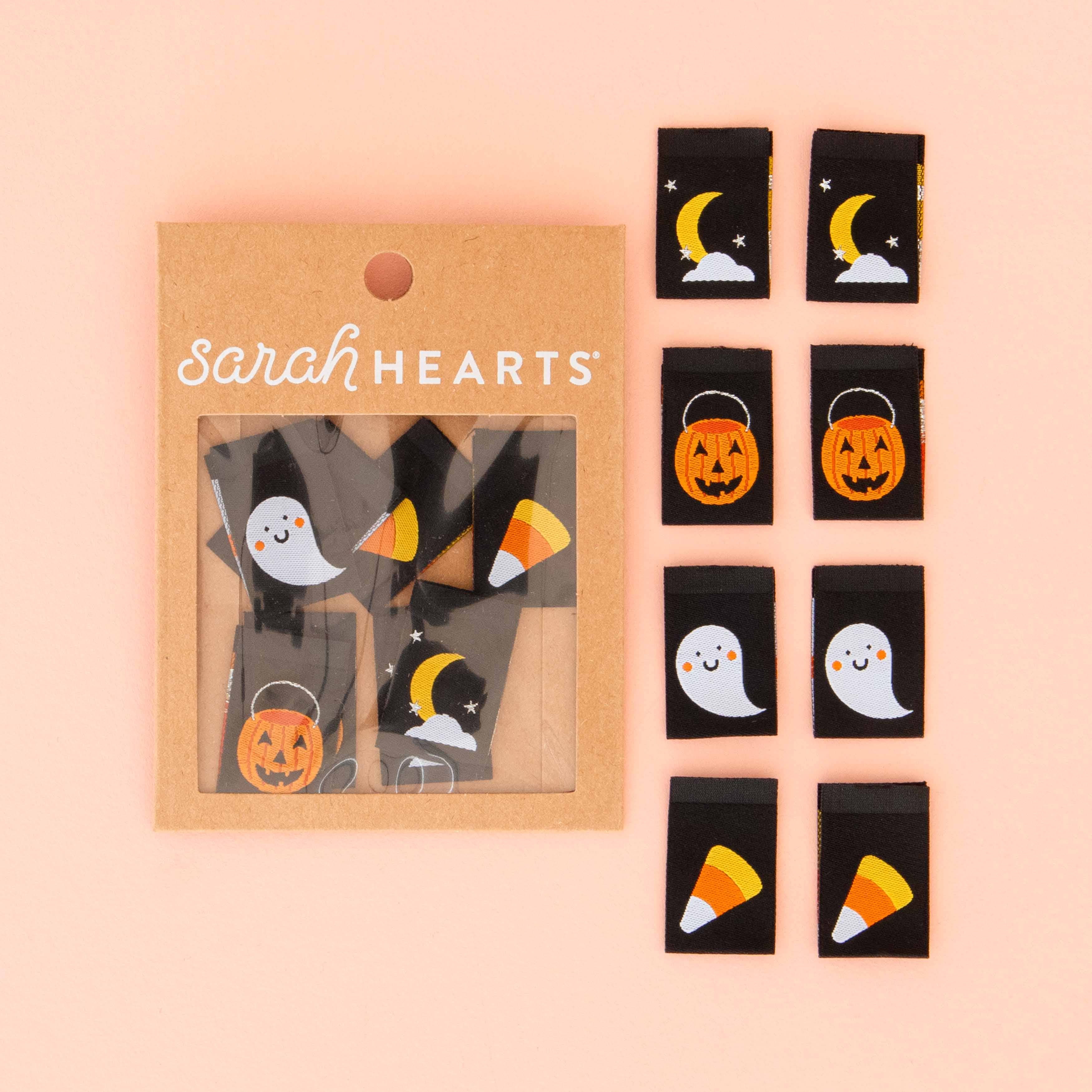 Sarah Hearts - Halloween Icons Multipack Woven Sewing Labels