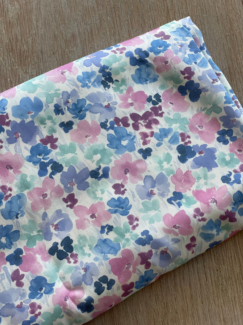 Cotton Satin Fabric – Flora Print – Atelier 27