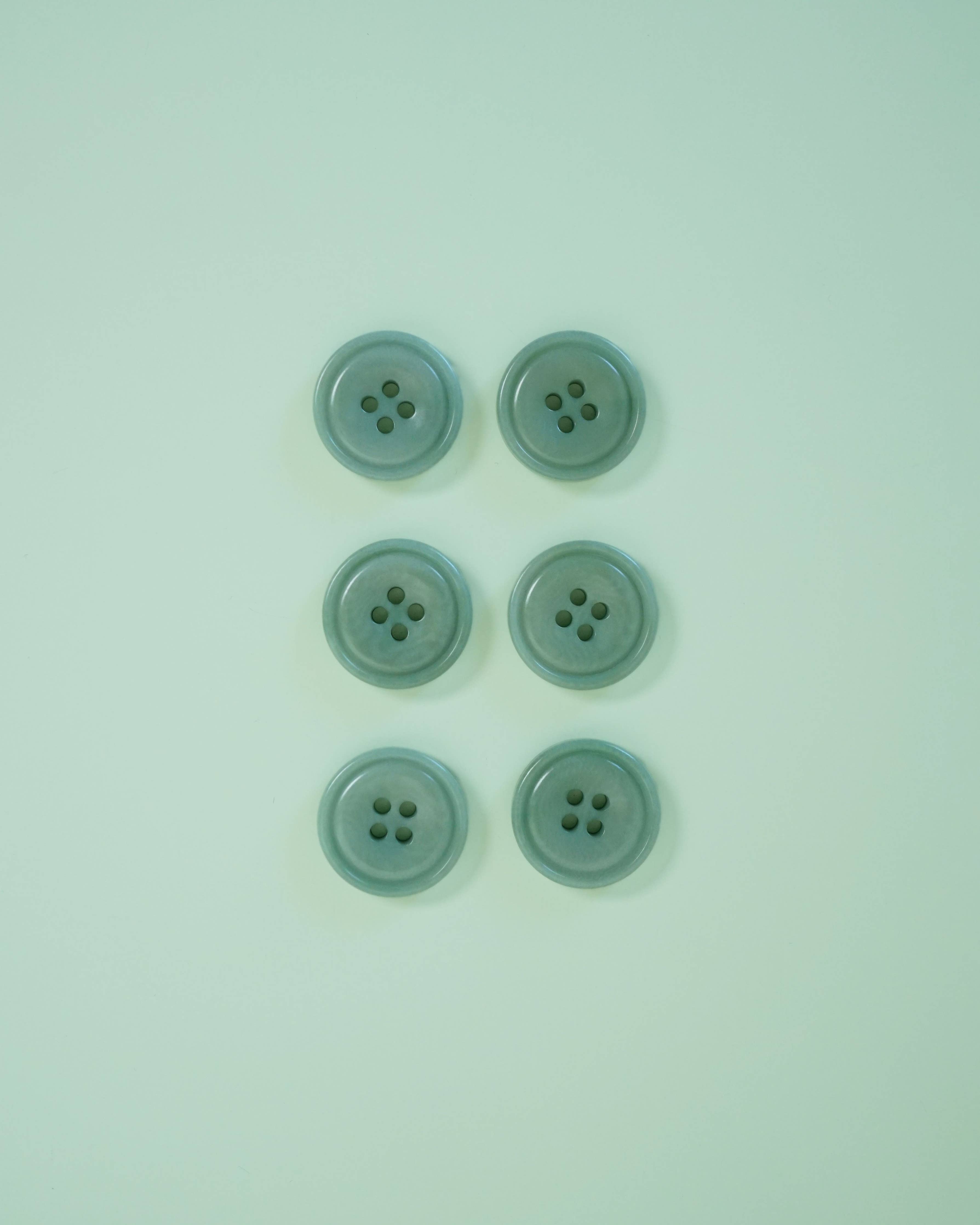 Jadite 3/4 inch corozo nut buttons, set of 6