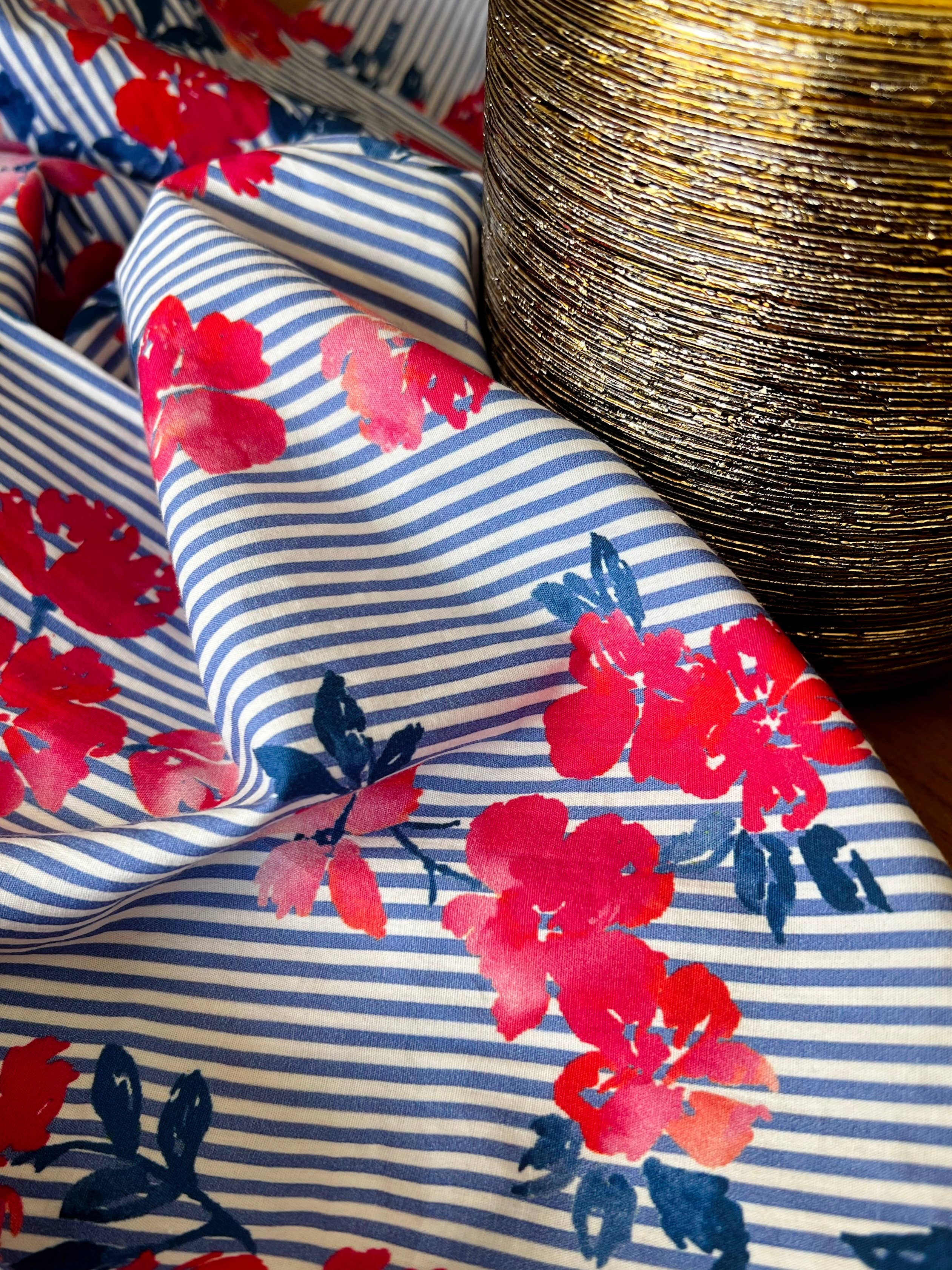 Striped Cotton Fabric – Siena Limited Edition