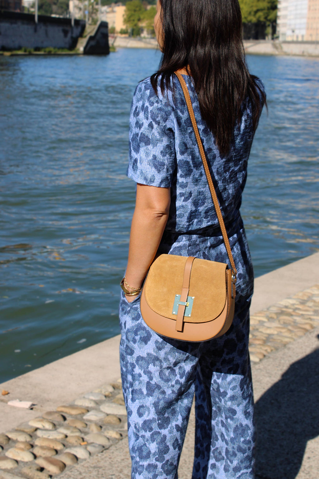 Slub Viscose Fabric – Denim Leopard – My Dress Made