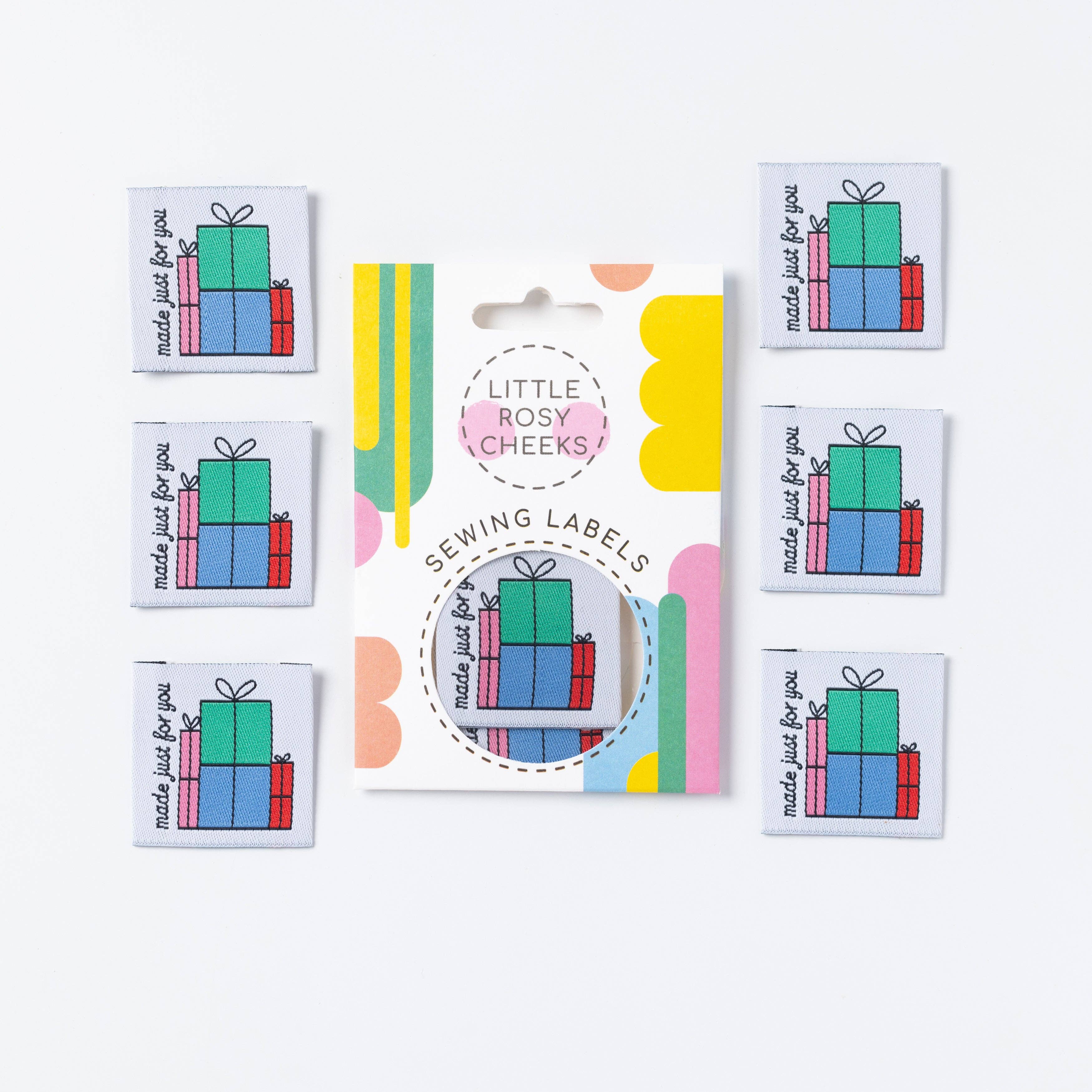 Little Rosy Cheeks - Just For You Sewing Labels – Woven Tags - Pack of 6