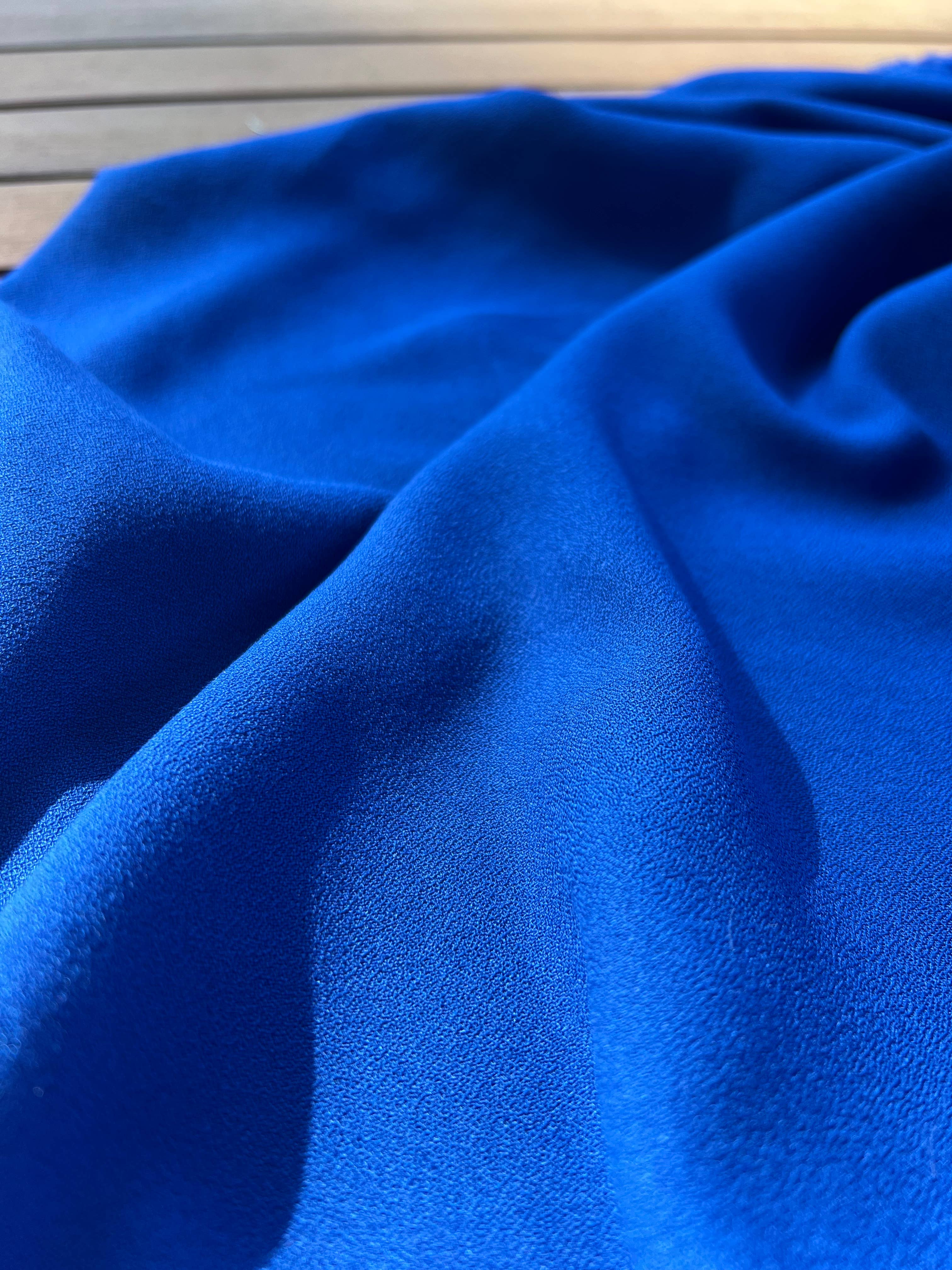Viscose Crepe Fabric – Klein Blue | My Dress Made