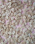 Smiley face wood buttons, 1/2 inch, set of 12, Matchy Matchy Sewing Club