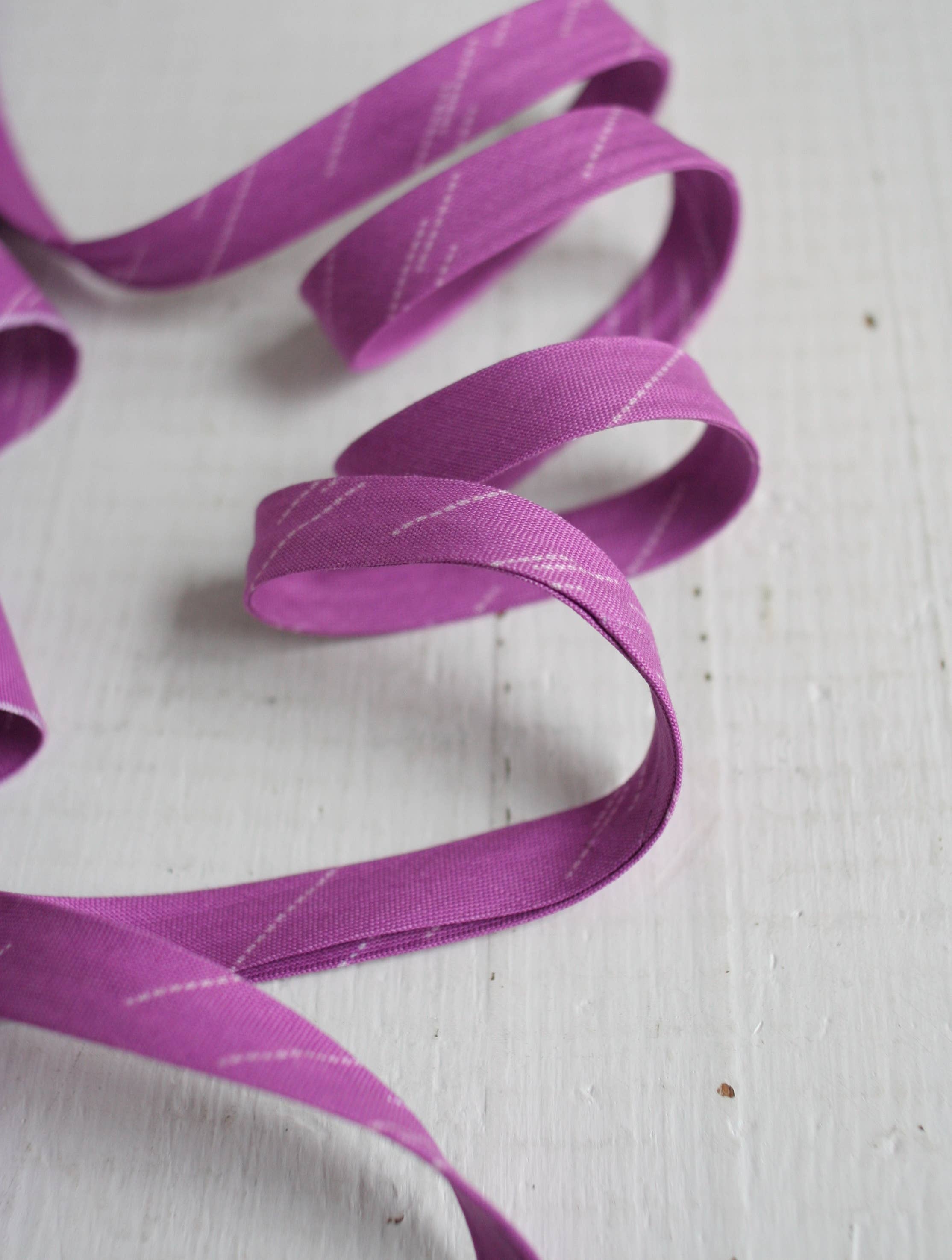 Purple Rain 1/2 inch double fold cotton bias binding tape by Bessie Pearl Binding Co