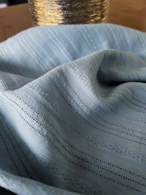 Cotton Broderie Anglaise Fabric – Iris in Sky Blue – My Dress Made