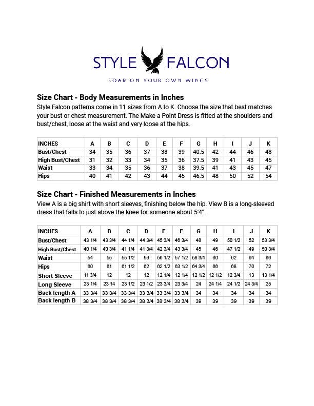 Style Falcon Make a Point Dress Sewing Pattern