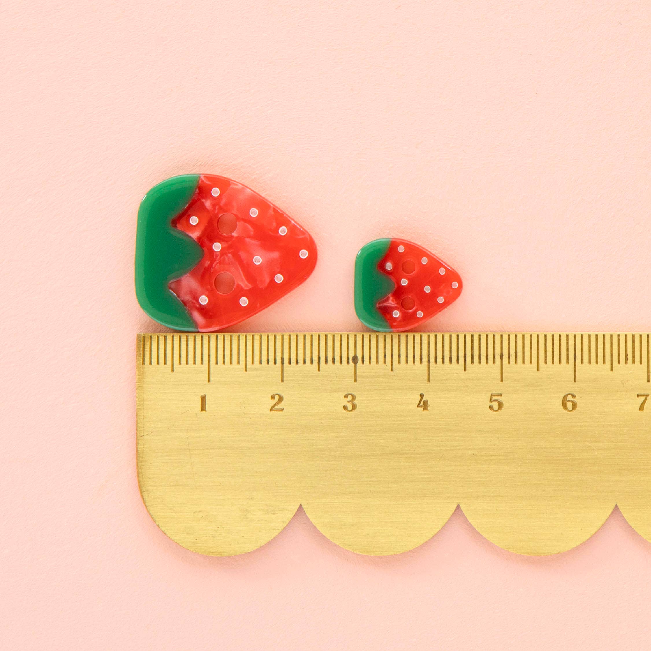 Sarah Hearts - Strawberry Small 5/8" Buttons