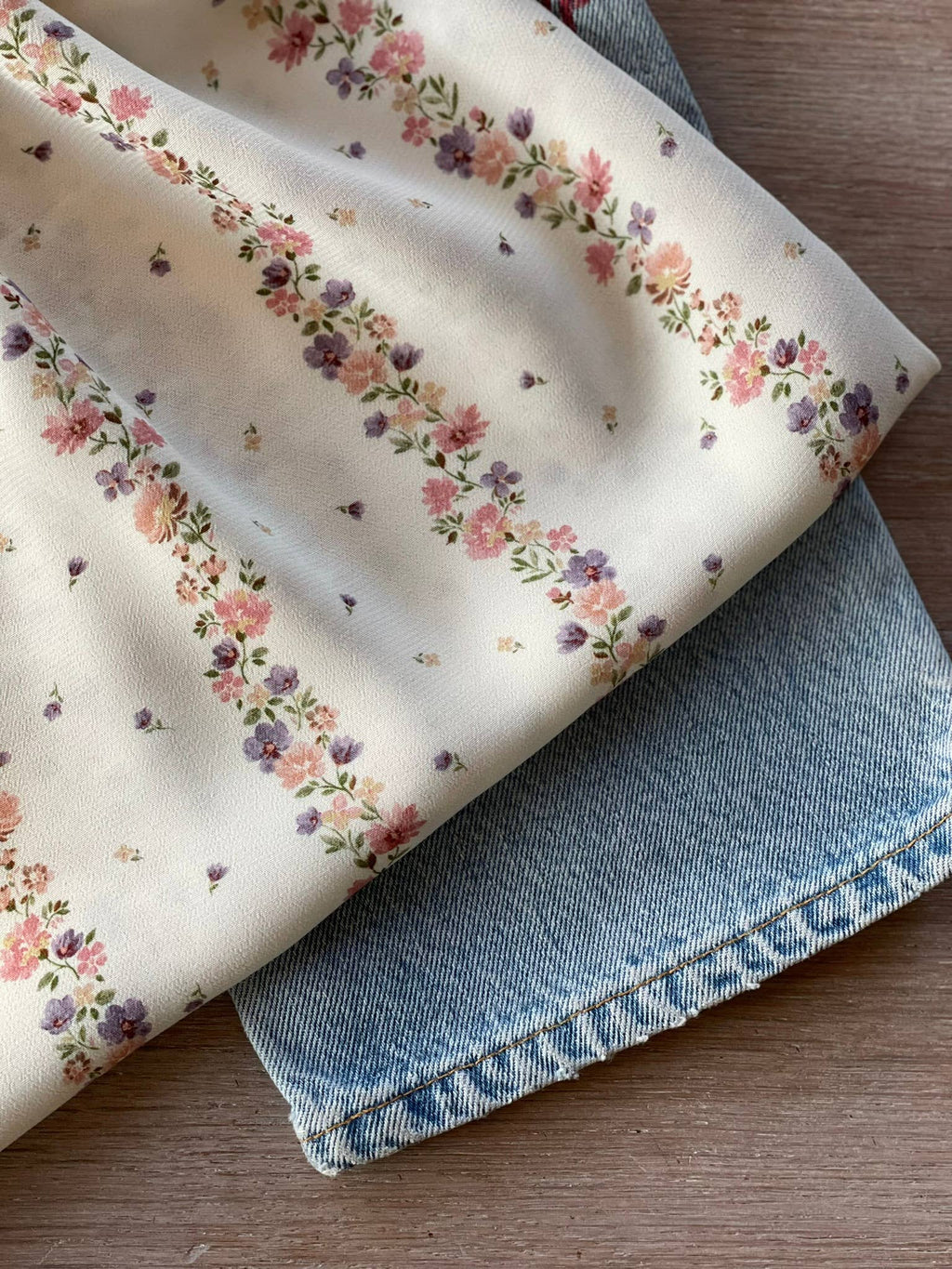 Moroccan Viscose Crepe Fabric – Marissa Print in Parma – Atelier 27