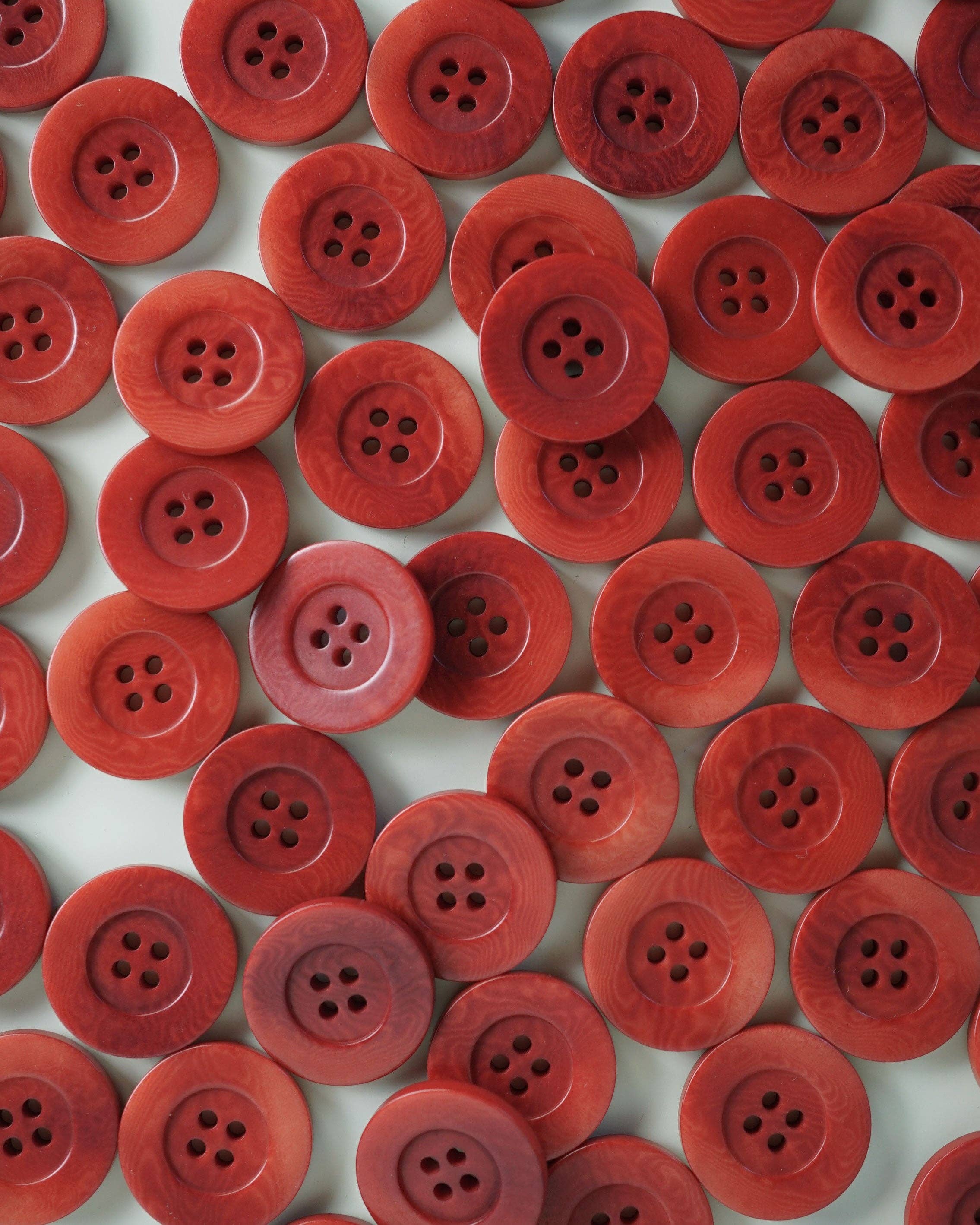 Amber 1" Corozo Nut Buttons: Set of 4