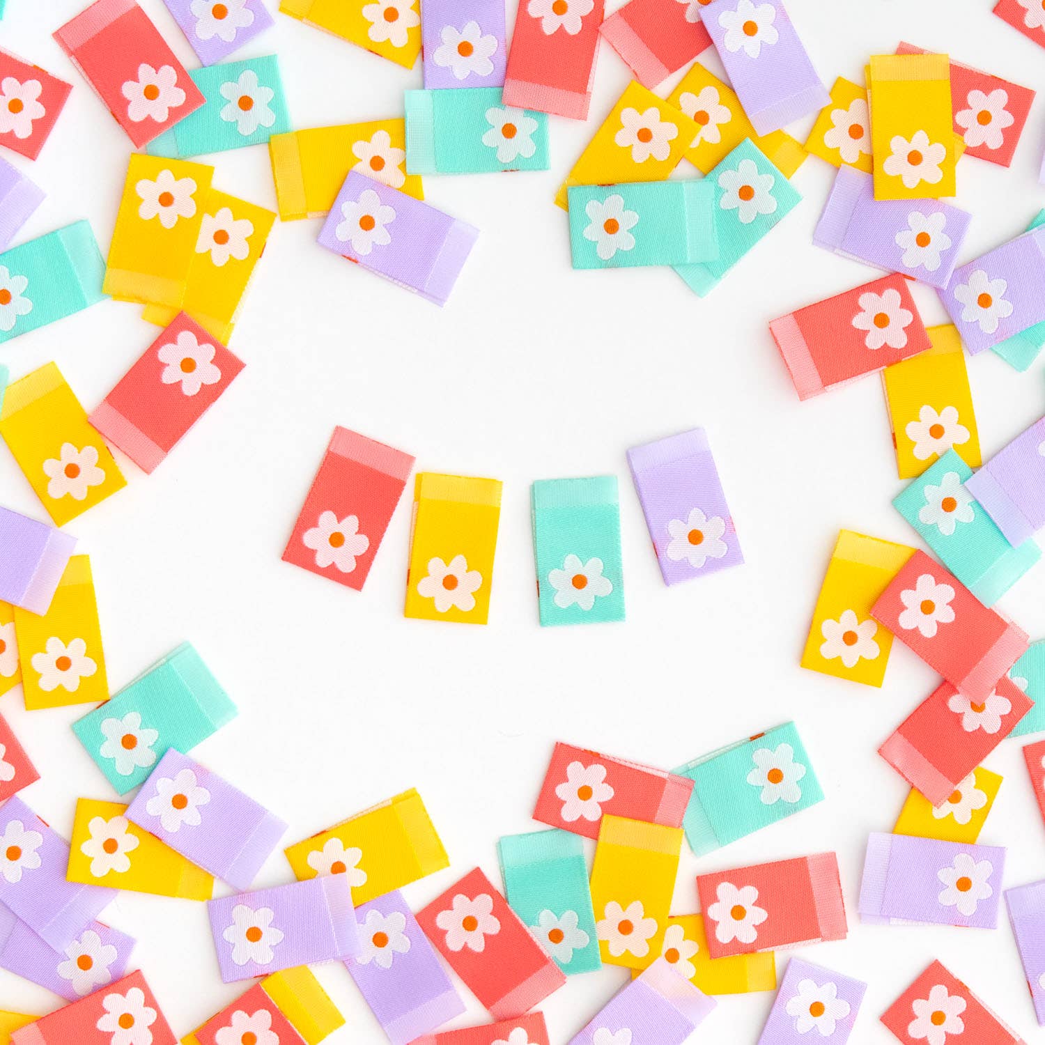 Sarah Hearts - Daisy Tag Multipack Woven Labels