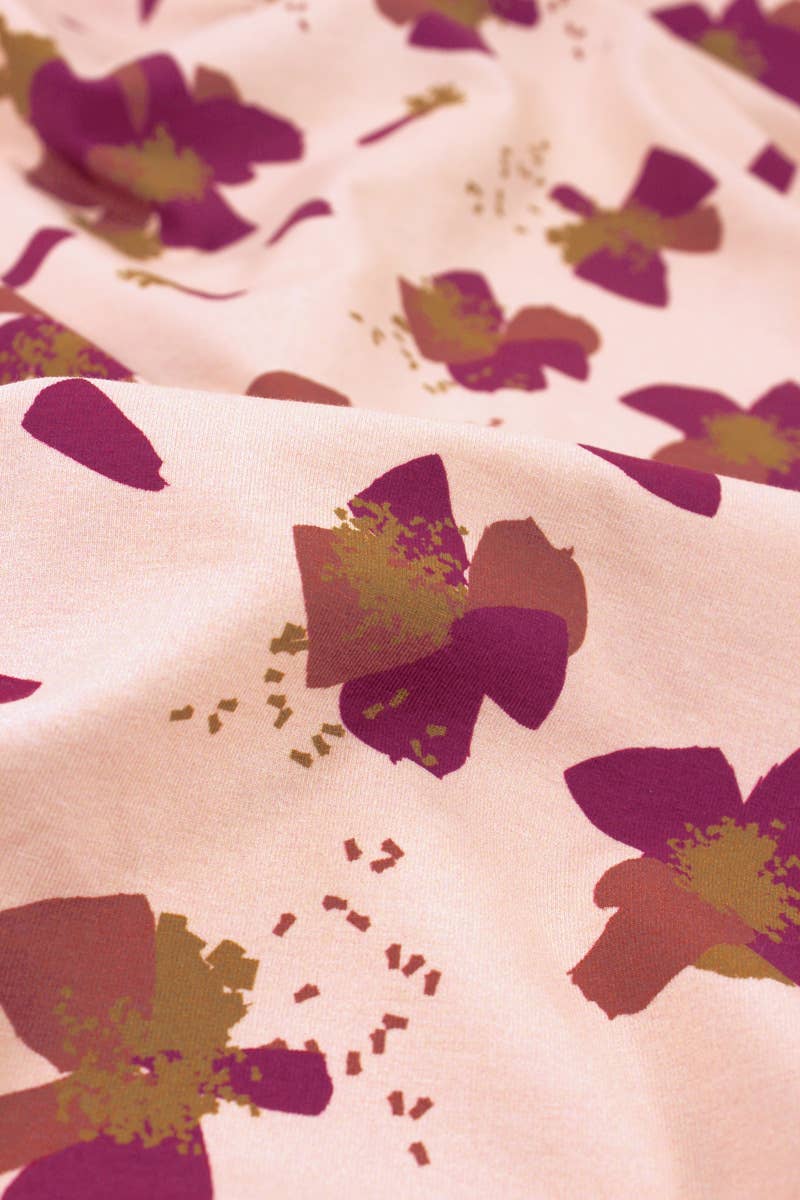Eglantine et Zoé - Anémona Nude Organic Cotton Jersey Fabric