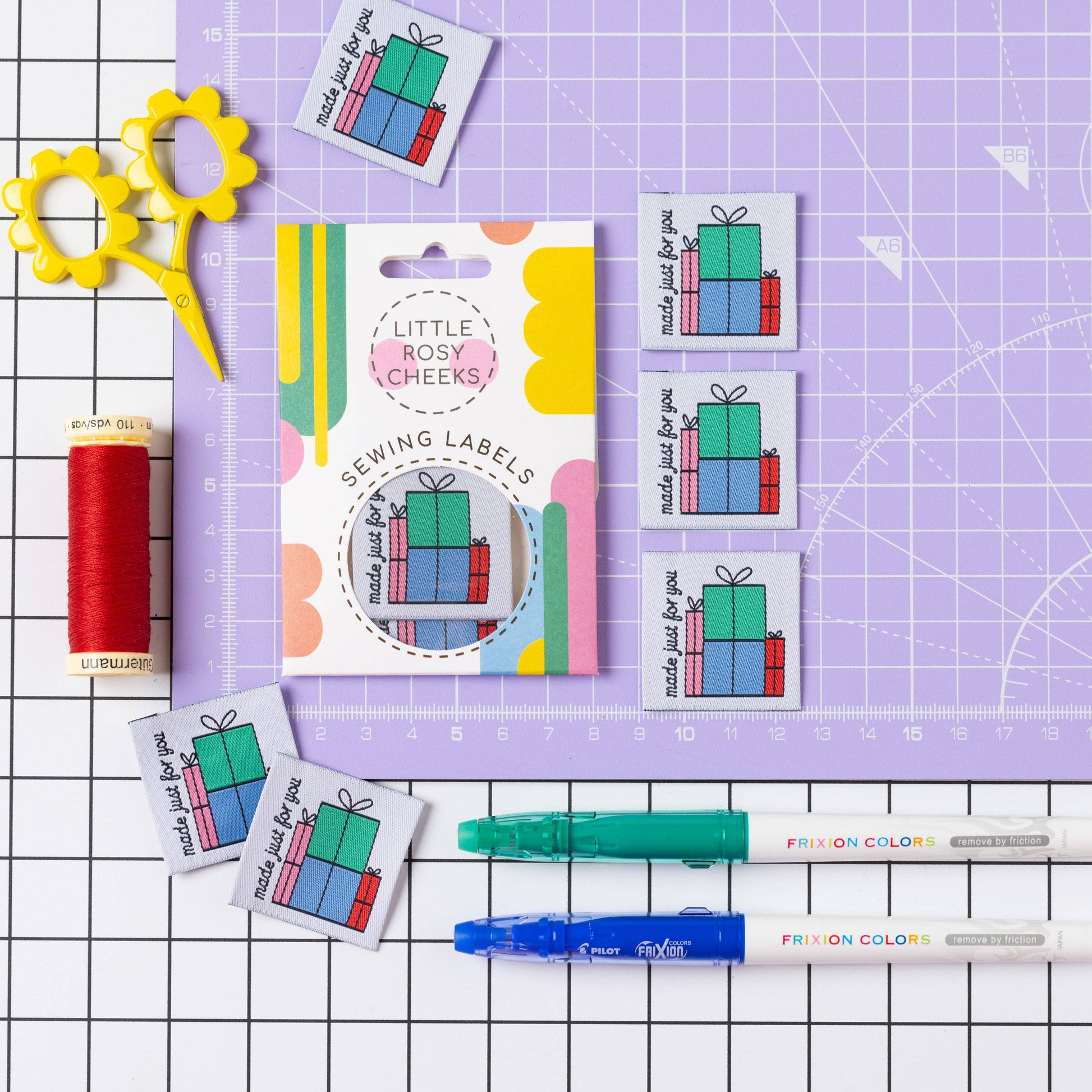 Little Rosy Cheeks “Just For You” Sewing Labels – Woven Tags (6 per Pack)