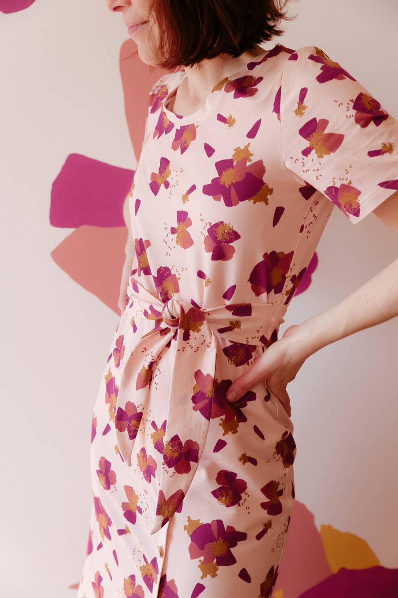 Eglantine et Zoé - Anémone Nude Organic Cotton Jersey Fabric