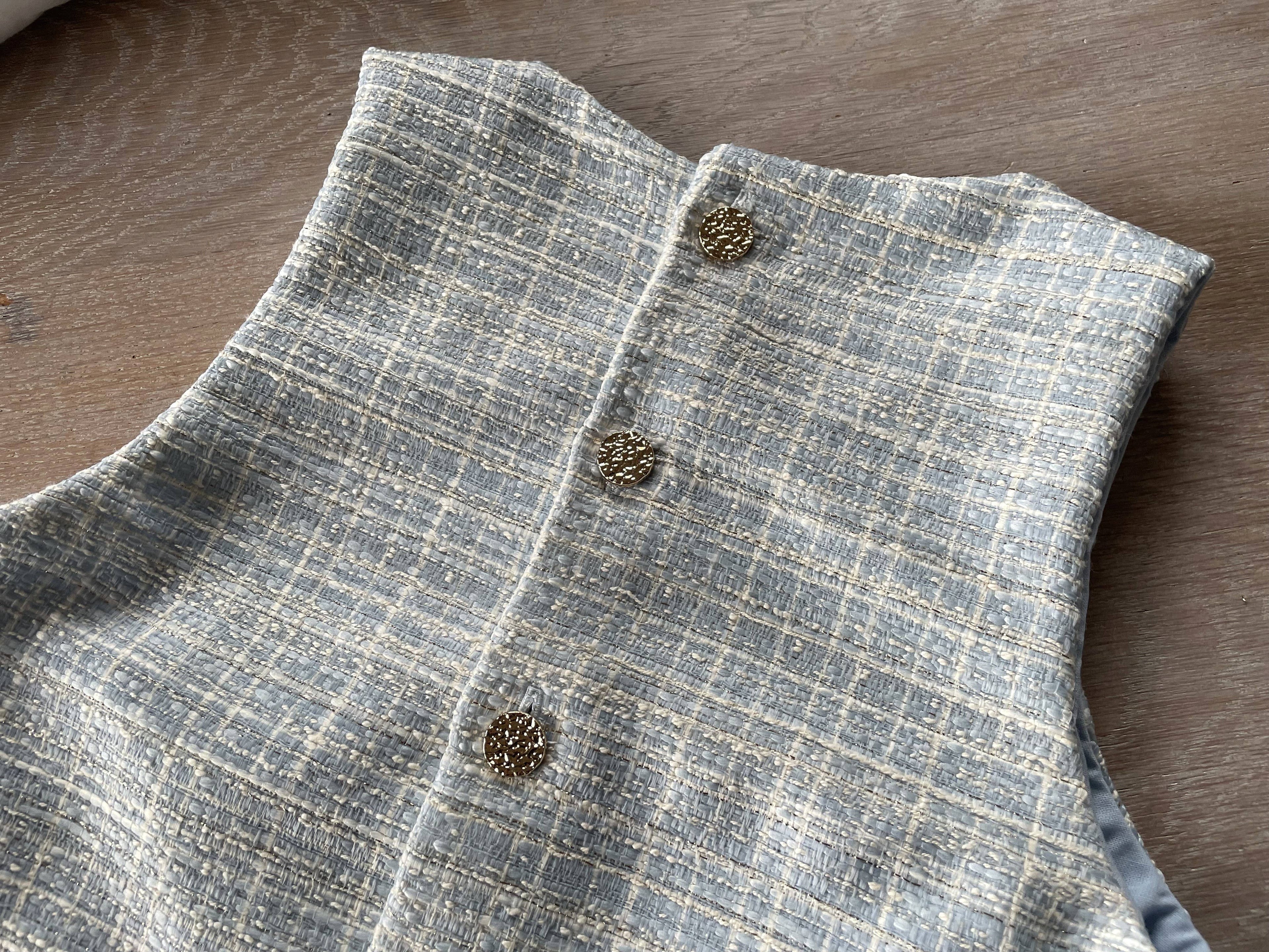 Atelier 27 Augustin print jacquard fabric flat lay showing full colorway