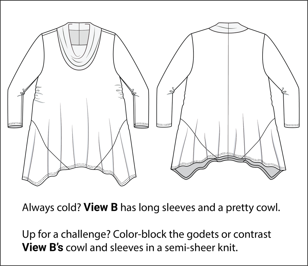 Style Falcon Gorgeous Godet Top Sewing Pattern