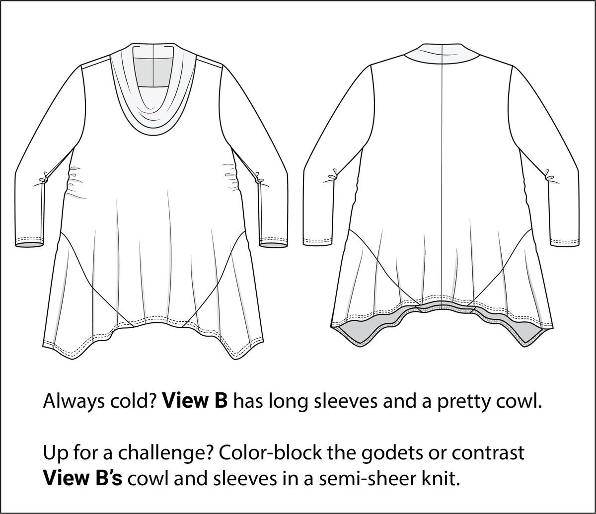 Style Falcon Gorgeous Godet Top Sewing Pattern