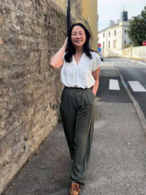 Viscose Crepe Fabric – Khaki | My Dress Made
