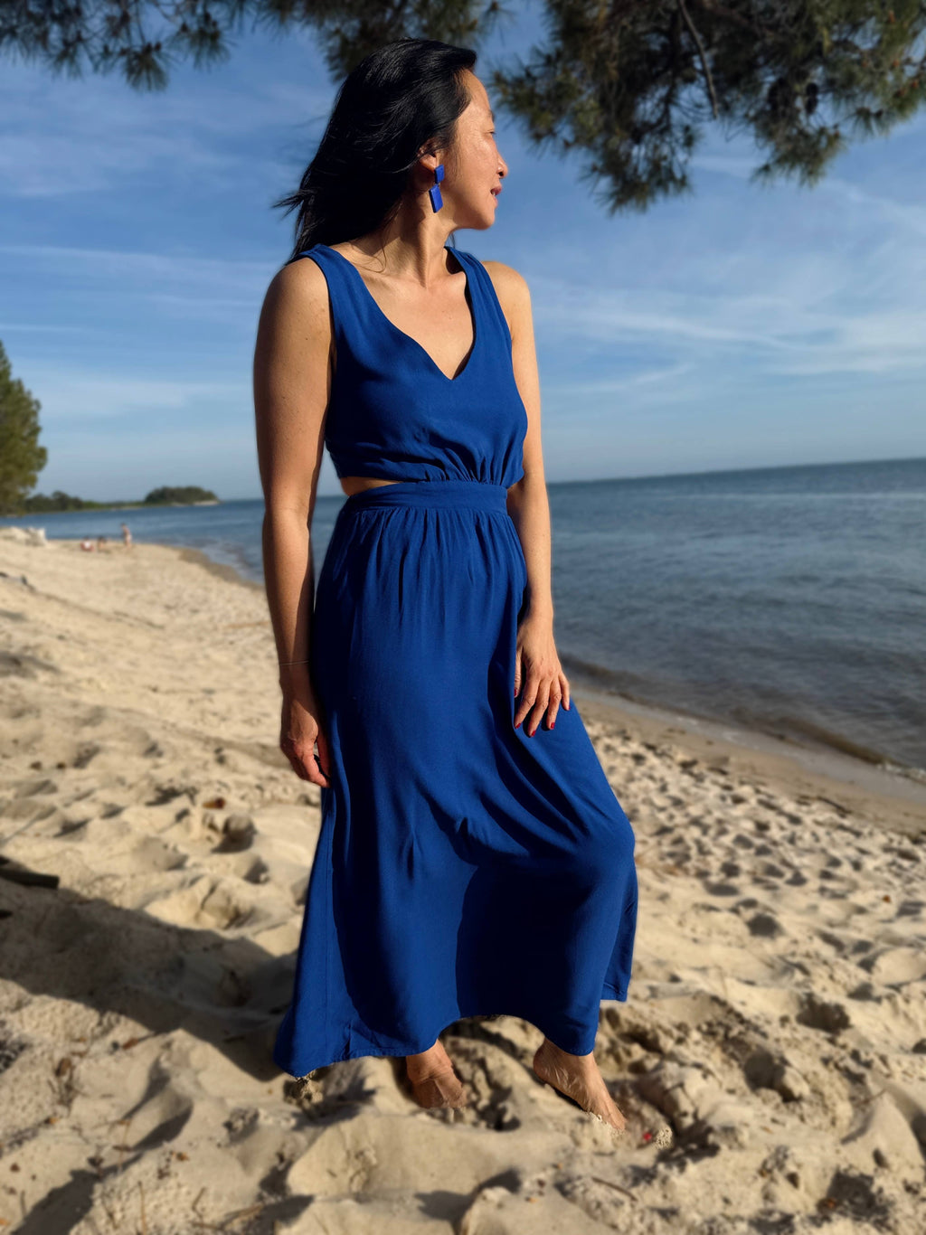 Viscose Crepe Fabric – Klein Blue | My Dress Made