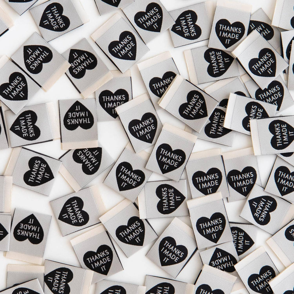 Sarah Hearts - Thanks I Made It Heart - Sewing Woven Clothing Labels