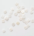 Square shaped natural shell buttons 1/2 inch set of 12 by Matchy Matchy Sewing Club