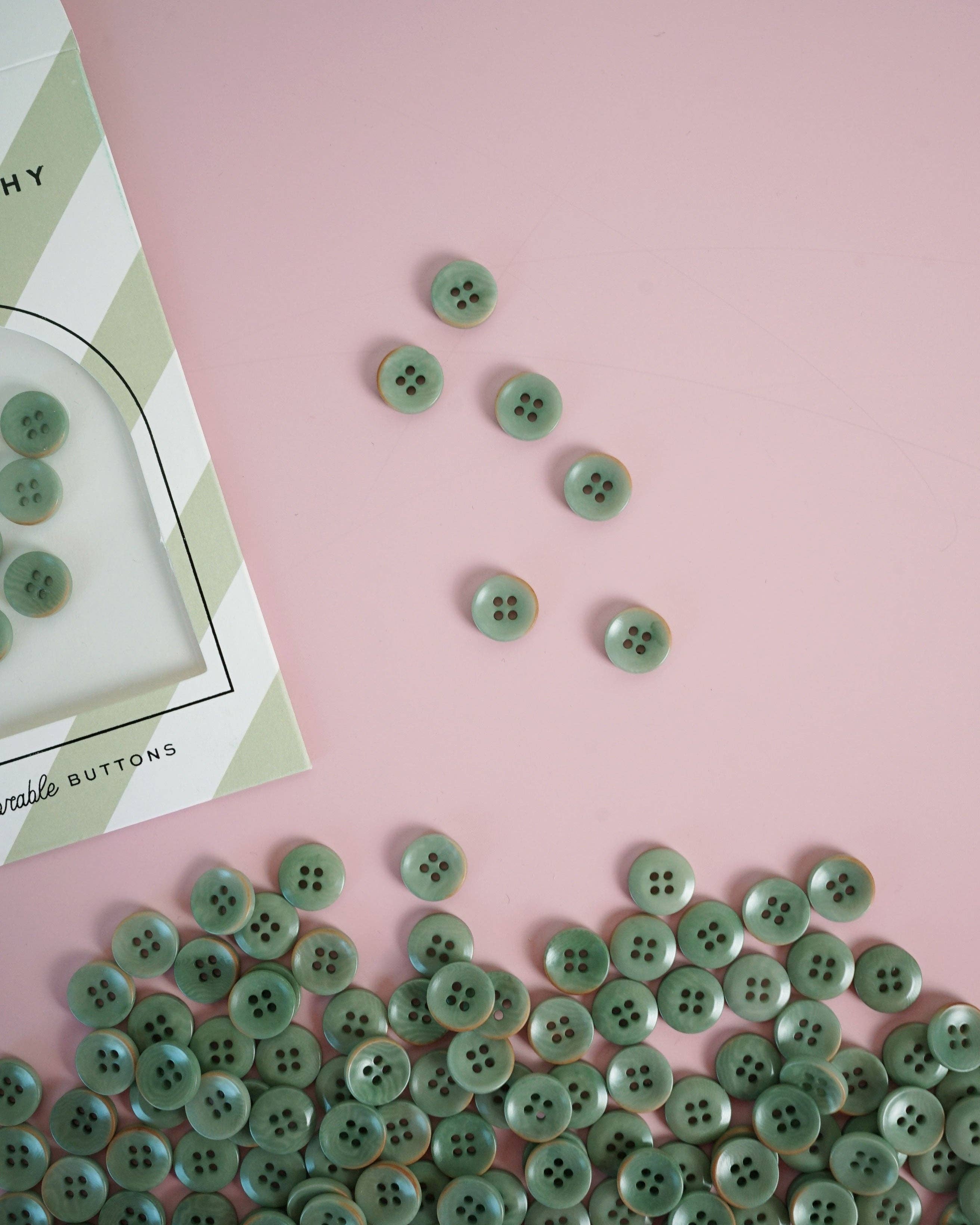 Matchy Matchy Sewing Club - Jadite 1/2" Corozo Nut Buttons: Set of 8