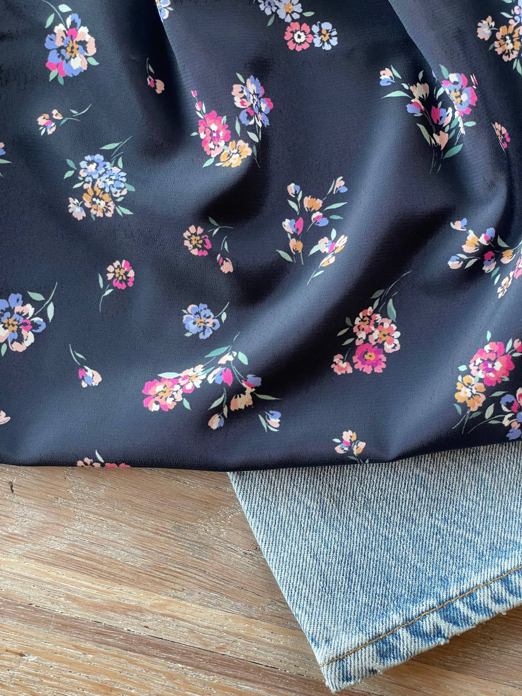 Ecovero Viscose Moroccan Crepe - Ivy Print: Dossed by 10m