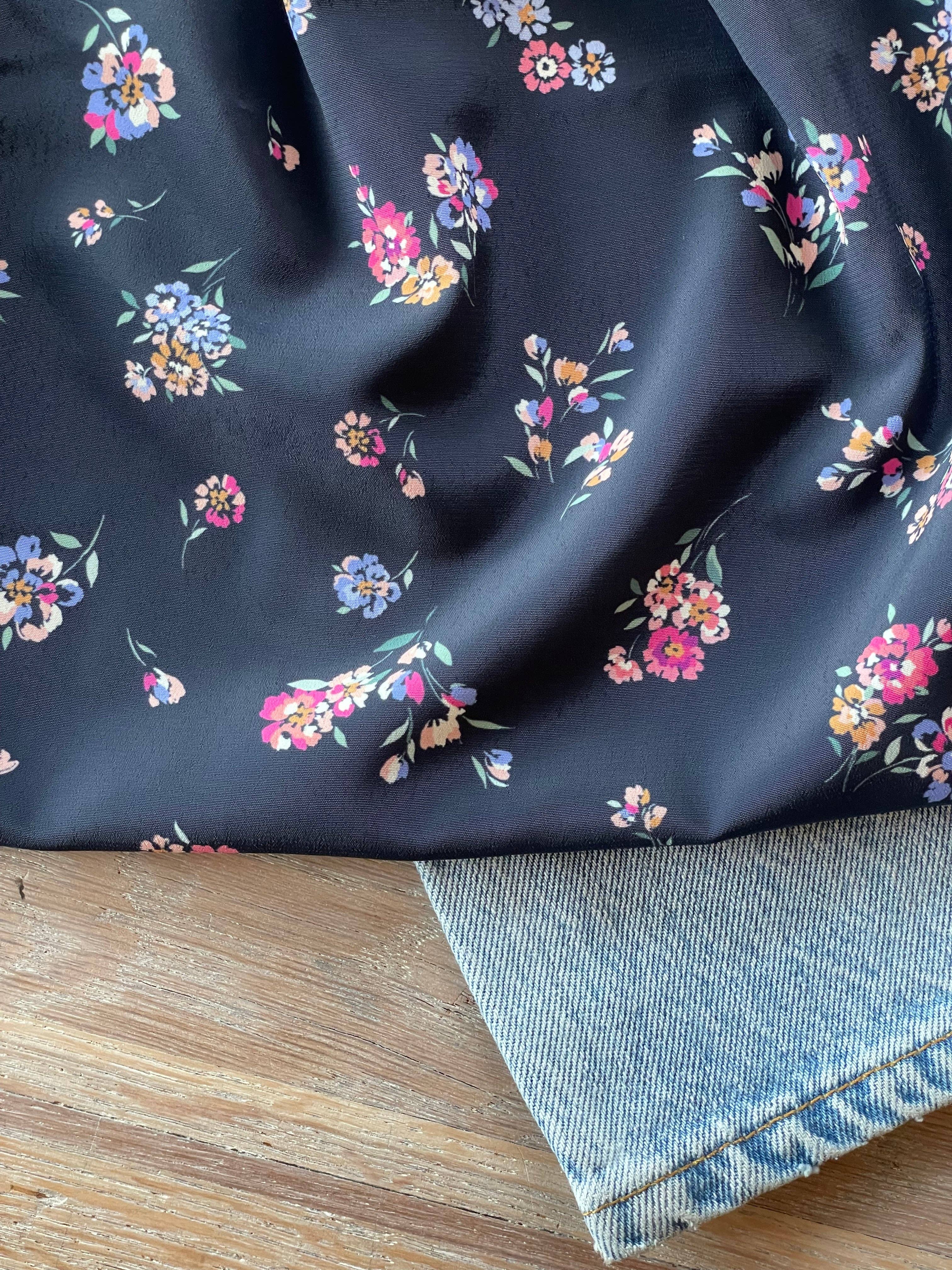 Ecovero Viscose Moroccan Crepe - Ivy Print: Dossed by 10m