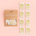Sarah Hearts - Made by Me - Gold Sewing Woven Clothing Label Tags