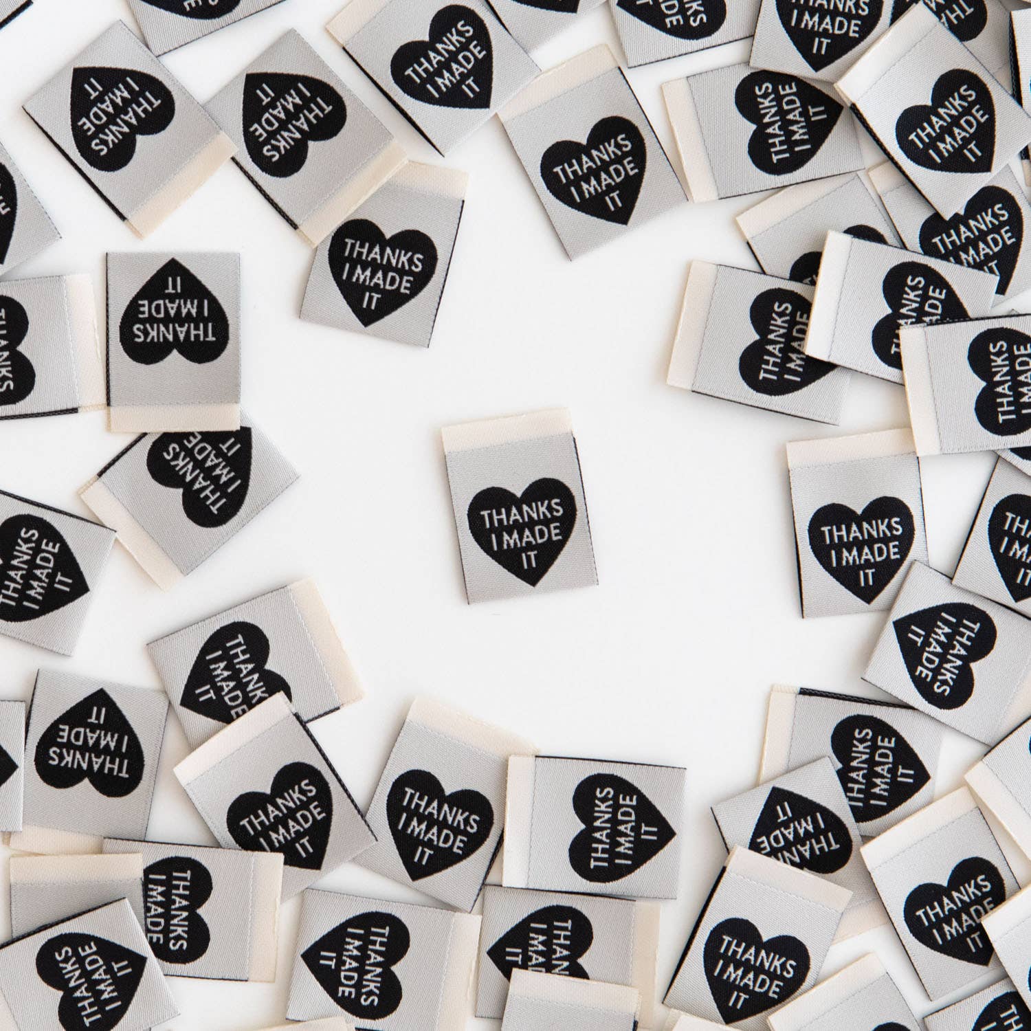 Sarah Hearts - Thanks I Made It Heart - Sewing Woven Clothing Labels