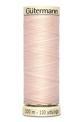 Gutermann Sew-All thread 100m spool in Pale Pink 372