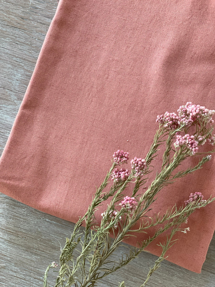 Raw Cotton Linen Canvas Fabric – Terracotta – Atelier 27