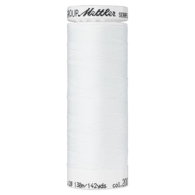 Mettler SERAFLEX stretch thread spool in White 2000, 142 yards