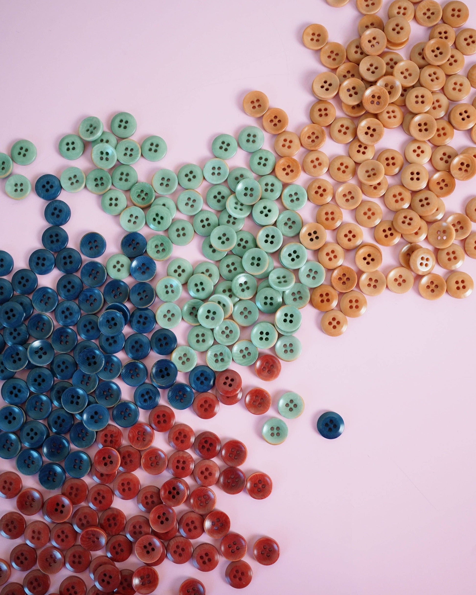 Jadite 1/2" Corozo Nut Buttons: Set of 8